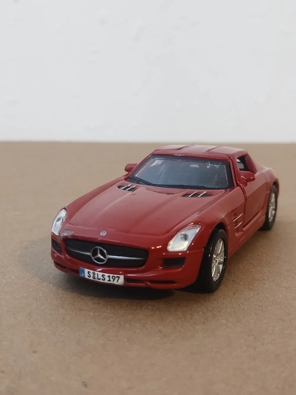 Red Mercedes-Benz SLS AMG Model Car Toy scale 1/40 diecast pull back